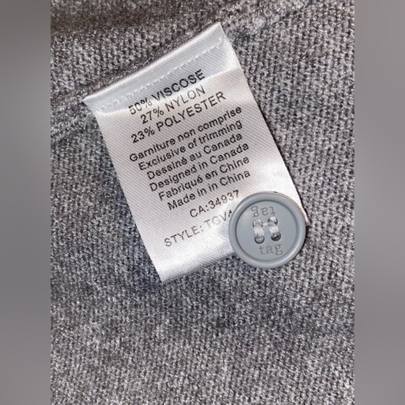 Women’s Tag‎ buttoned ultra soft stretchy gray long maxi cardigan size Medium - Picture 9 of 16